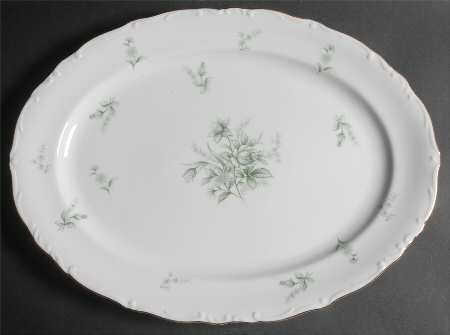 Jade Rose 16" Oval Serving Platter