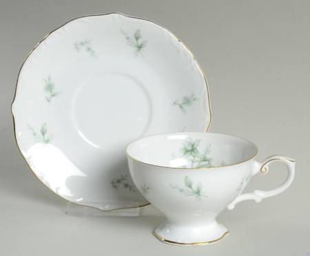 Jade Rose Footed Cup & Saucer Set