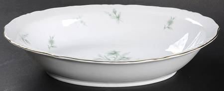 Jade Rose 10" Oval Vegetable Bowl