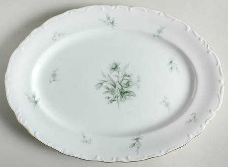 Jade Rose 12" Oval Serving Platter