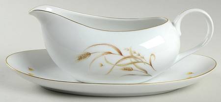 Wheat Gravy Boat & Underplate/Relish