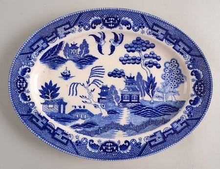 Blue Willow (Japan) 12" Oval Serving Platter