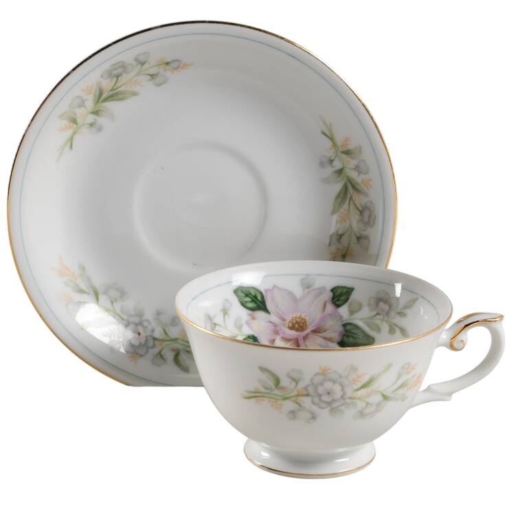 YAM27 Footed Cup & Saucer Set
