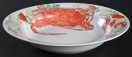 Seafood Fest (Crab) Large Rim Soup Bowl