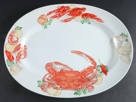 Seafood Fest (Crab) 14" Oval Serving Platter