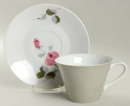 Cashmere Rose Flat Cup & Saucer Set