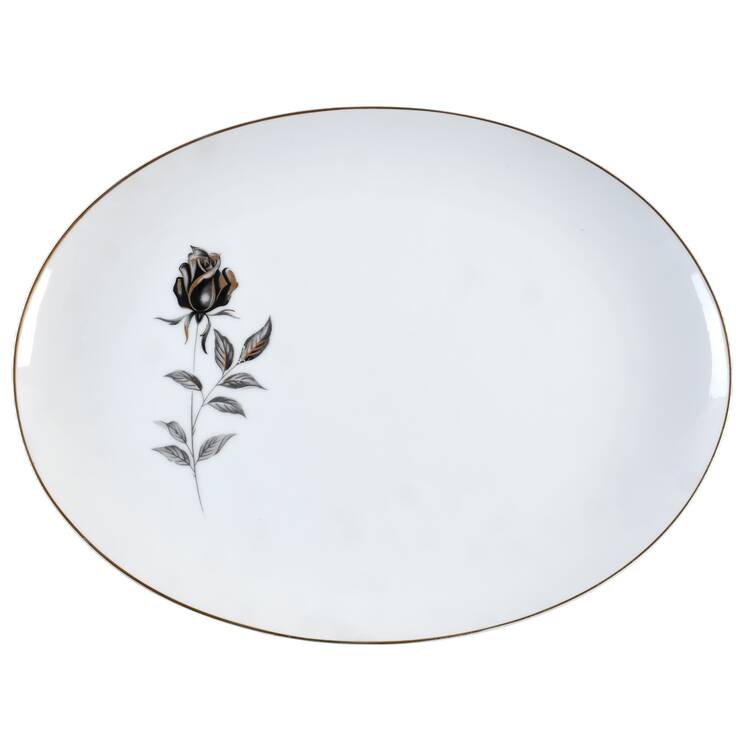 Antique Rose 14" Oval Serving Platter