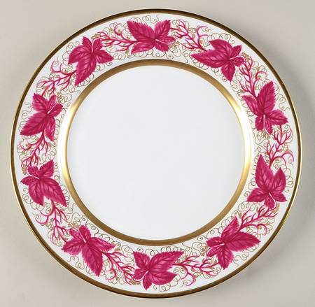 Hampton Court Burgundy Salad/Dessert Plate