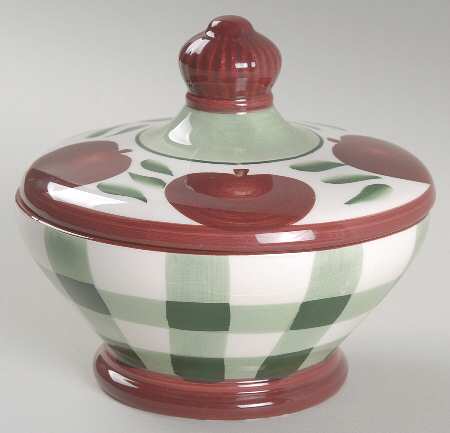 Candy Apple Sugar Bowl & Lid