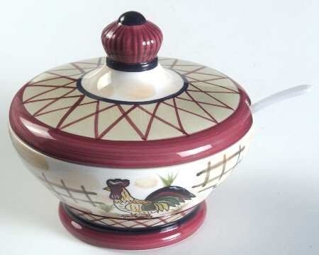 Rooster Sugar Bowl & Lid