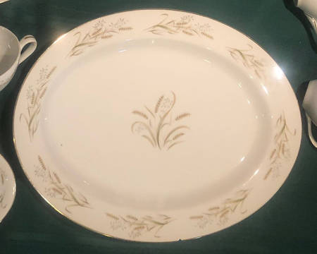 Wheat Bouquet 14" Oval Serving Platter