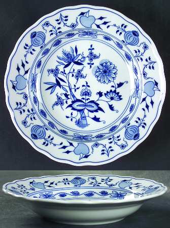 Blue Onion Rim Soup Bowl by Zwiebelmuster