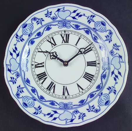 Blue Onion Clock Plate
