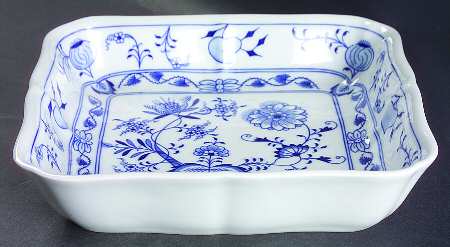 Blue Onion 9" Square Vegetable Bowl