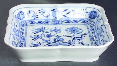 Blue Onion 7" Square Vegetable Bowl by Zwiebelmuster