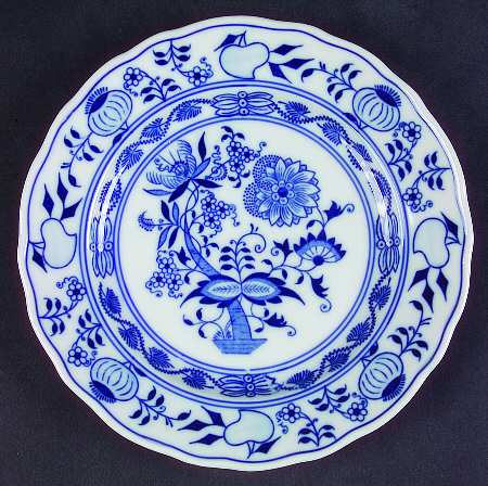 Blue Onion Salad Plate by Zwiebelmuster