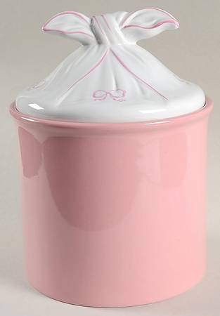 Ruban Pink Medium Canister & Lid