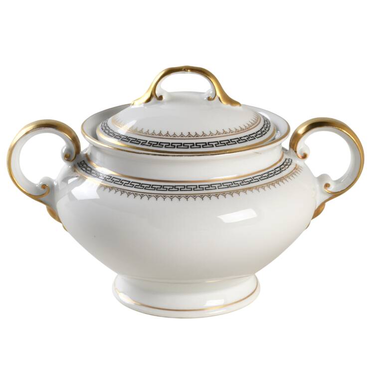 Athens (Black Key) Sugar Bowl & Lid