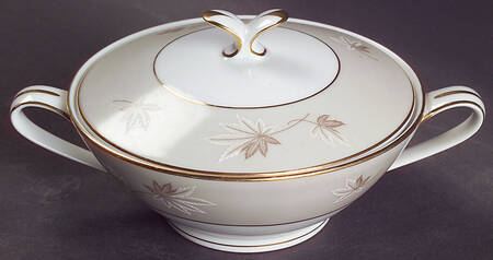 Frosted Leaves Sugar Bowl & Lid