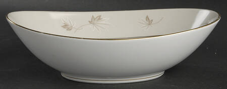 Frosted Leaves 10" Oval Vegetable Bowl