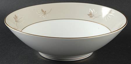 Frosted Leaves 8" Round Vegetable Bowl