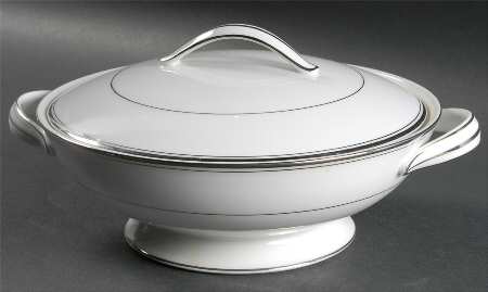 Silver Ecstasy Round Covered Vegetable