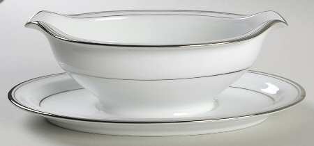 Silver Ecstasy Gravy Boat with Attached Underplate
