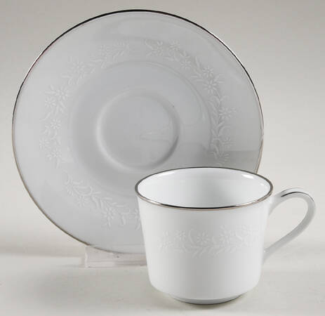Snow Flower Demitasse Cup & Saucer Set