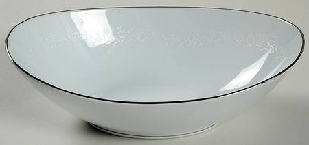 Snow Flower 10" Oval Vegetable Bowl