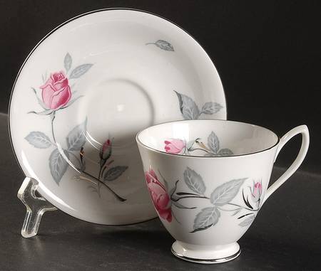 Trent Rose Footed Cup & Saucer Set