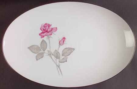 Zylstra Rose (Coupe, Japan) 16" Oval Serving Platter