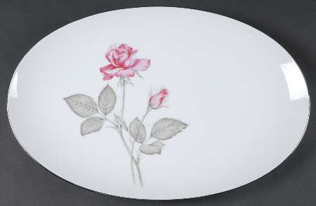 Zylstra Rose (Coupe, Japan) 14" Oval Serving Platter
