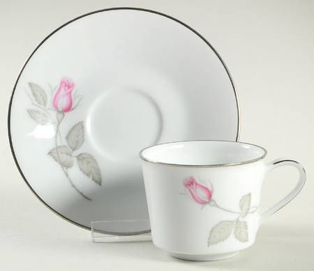 Zylstra Rose (Coupe, Japan) Flat Demitasse Cup & Saucer Set