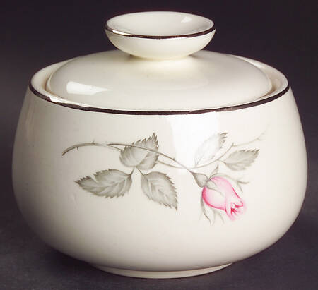 Zylstra Rose (Coupe, USA, Cream) Sugar Bowl & Lid