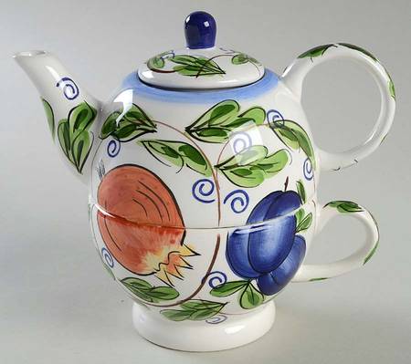 Amalfi Individual Teapot & Lid with Cup