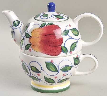 Algarve Individual Teapot & Lid with Cup