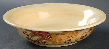 Harvest Leaves Acorns Soup/Cereal Bowl