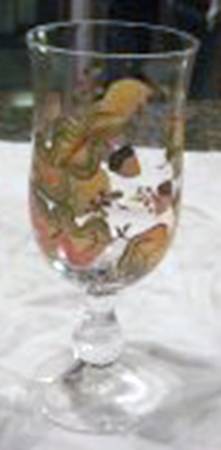 Harvest Leaves Acorns Glassware Goblet