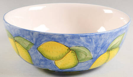 Lemon Zest 9" Round Vegetable Bowl