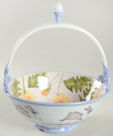 Meadow Bunny 12" Handled Basket