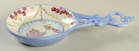 Meadow Bunny Spoon Rest/Holder (Holds 1 Spoon)