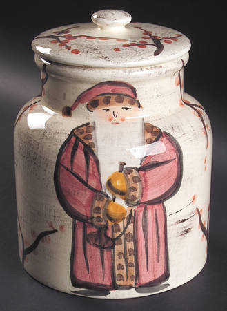 Yuletide Cookie Jar & Lid
