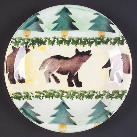 Cabin Fever (Trees, Animals) Salad/Dessert Plate