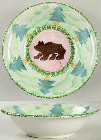Cabin Fever (Trees, Animals) Soup/Cereal Bowl