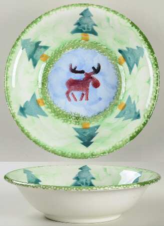 Cabin Fever (Trees, Animals) Soup/Cereal Bowl