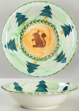 Cabin Fever (Trees, Animals) Soup/Cereal Bowl
