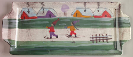 Winter Frolic Handled Serving Tray