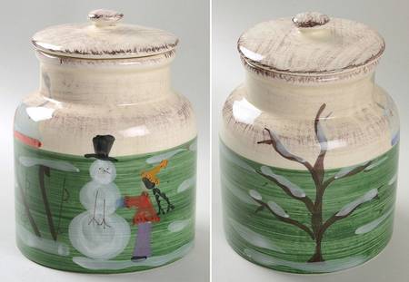 Winter Frolic Cookie Jar & Lid