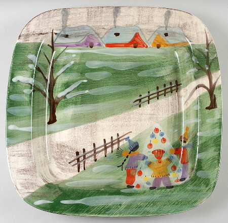 Winter Frolic Square Tray
