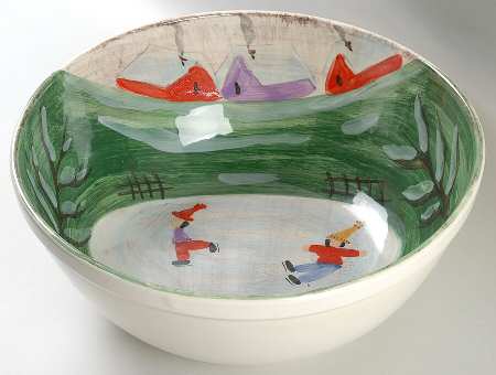 Winter Frolic 12" Large Salad Serving Bowl